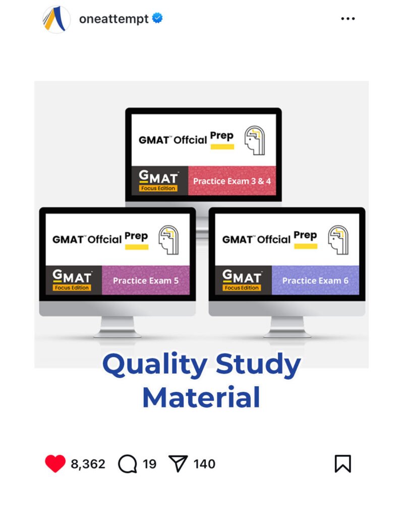 Our GMAT study material is well-researched and compiled by our experts. You won’t need to look for anything extra from outside sources.